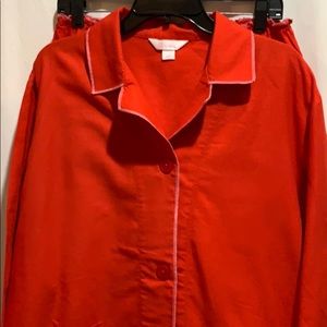 VICTORIA’S SECRET PINK RED FLANNEL PJ’S SZ L LKN